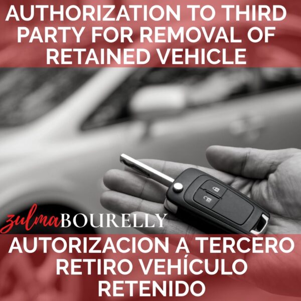 RETIRO VEHICULO