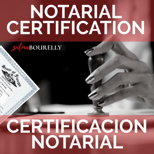 Certificacion notarial