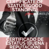 Certificado de estatus (buena reputación)